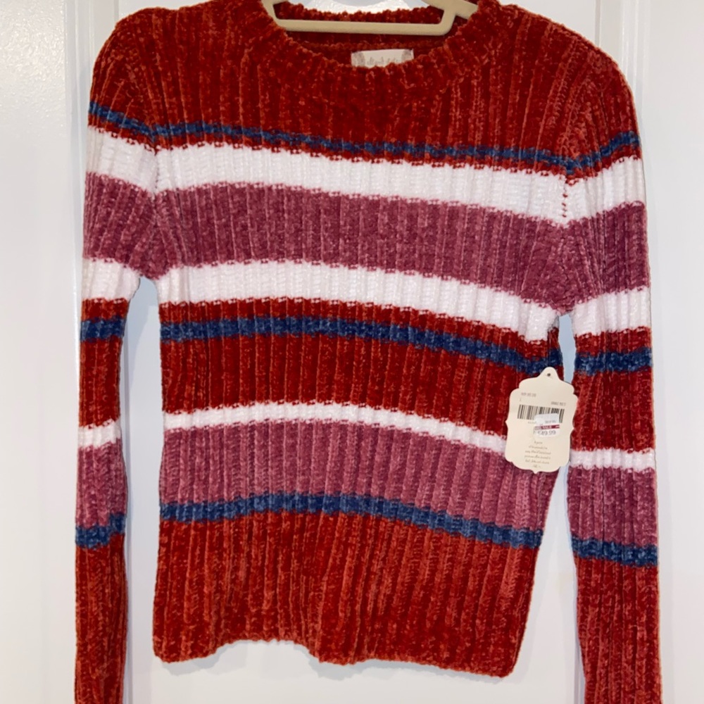 Altar’d State Stripped Crew Neck Stripped Sweater size Small (NWT)